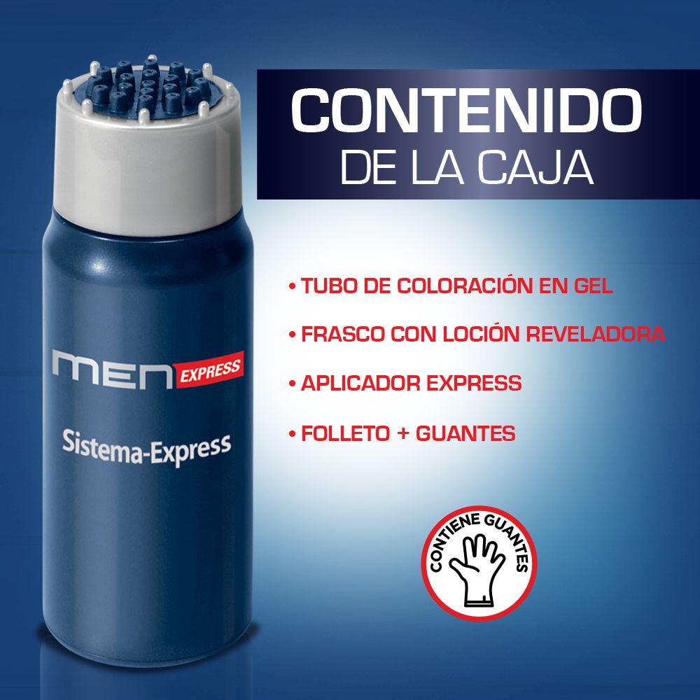 Tinte para cabello MEN EXPRESS castaño medio natural en gel (1  und) img #3