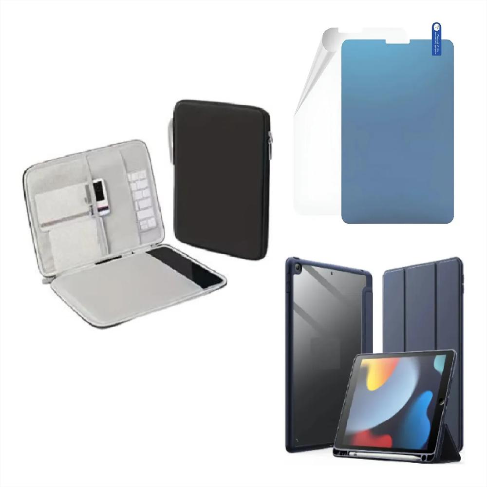Smart Case Cristal Para Ipad Pro 11 M5 2025 Bolso Paperlike Azul img #1