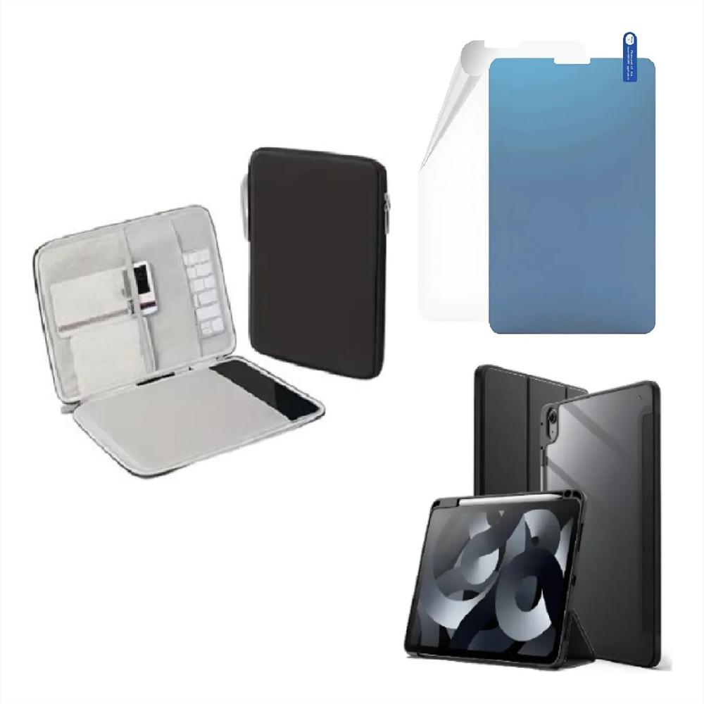 Smart Case Cristal Para Ipad A16 2025 Bolso Paperlike Negro img #1
