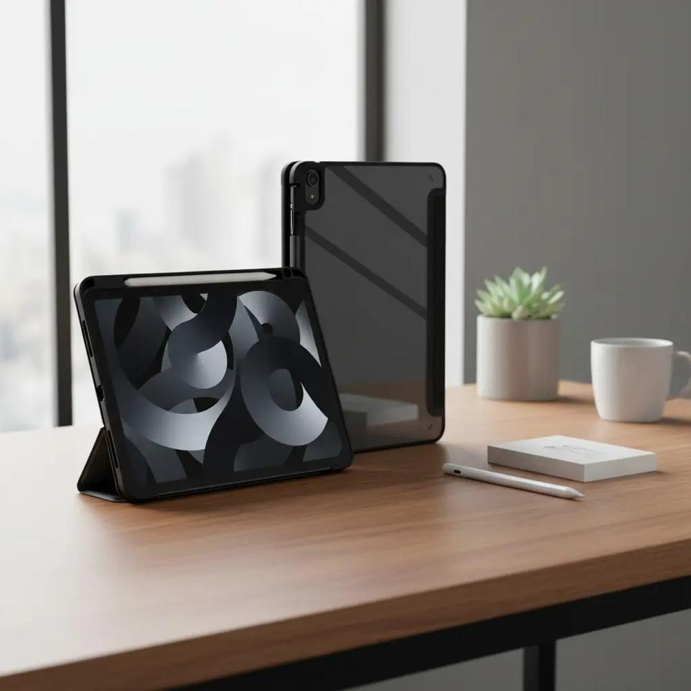 Smart Case Cristal Para Ipad 10.2 789 Generacion Negro Lapiz img #4