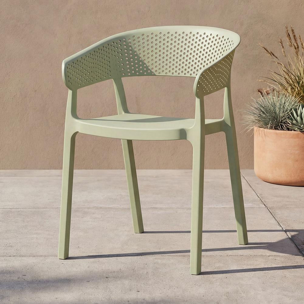 Silla Manaos, Verde, Con Espaldar Minimalista Y Diseño Moderno img #2