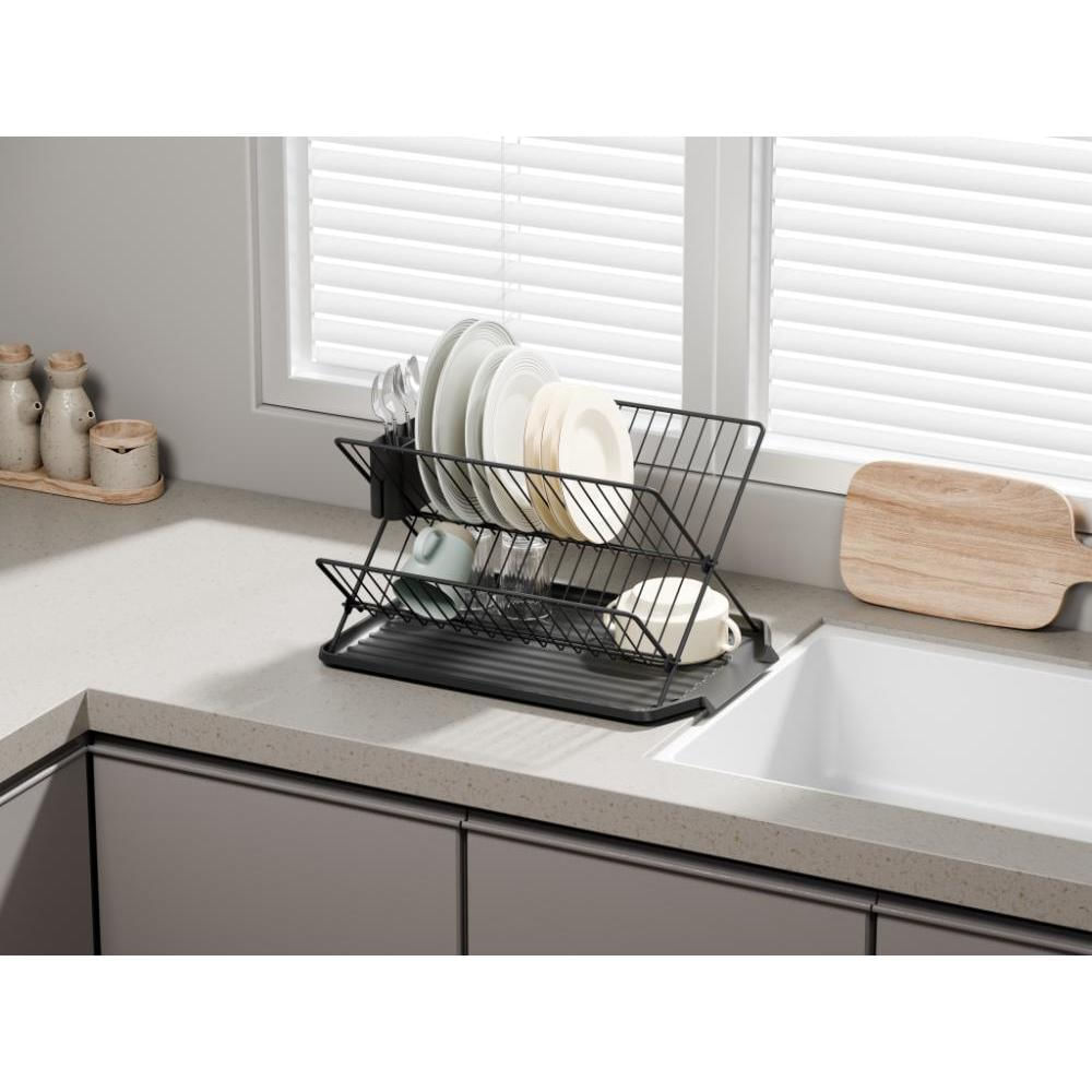 Escurridor De Platos Aqua, Negro, Metalico img #2