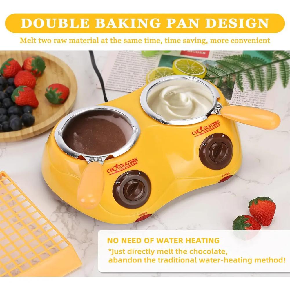 Chocolatera Doble De Fondue Maquina Para Derretir Chocolate img #2