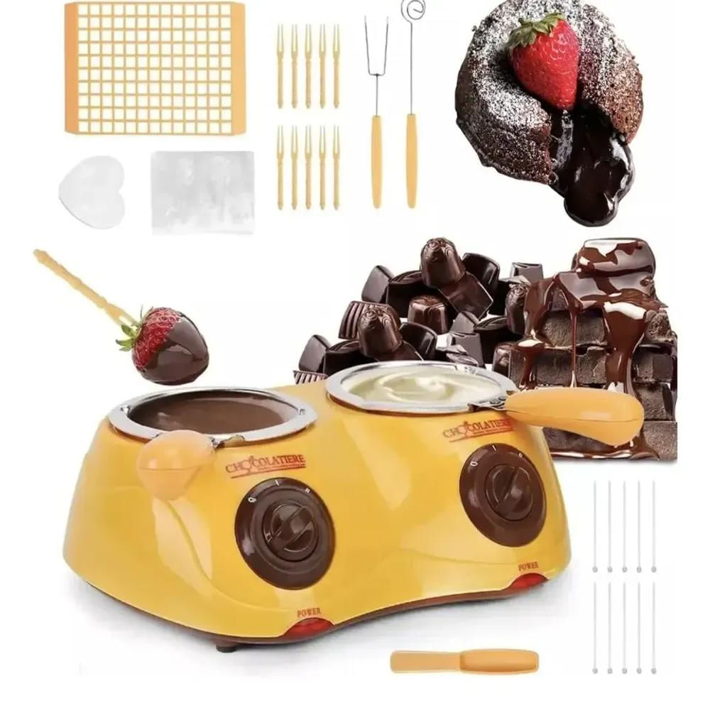 Chocolatera Doble De Fondue Maquina Para Derretir Chocolate img #3