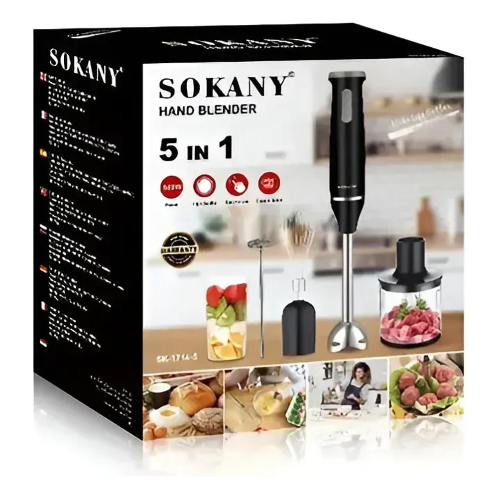 Batidora De Mano Sokany Con Eje De Acero Inoxidable 5 En 1 img #2