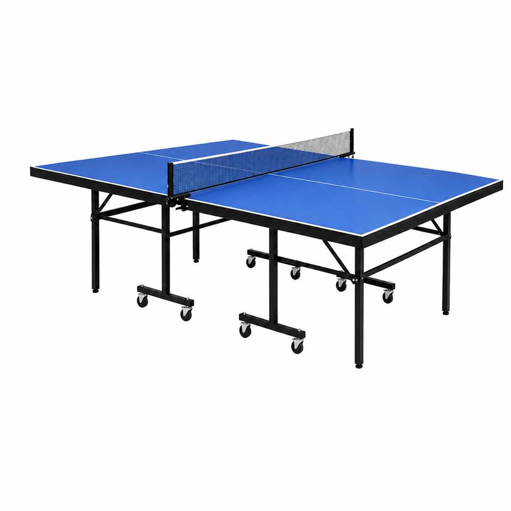 Mesa De Ping Pong Profesional 18Mm Color Azulclaro Con Rueda img #1