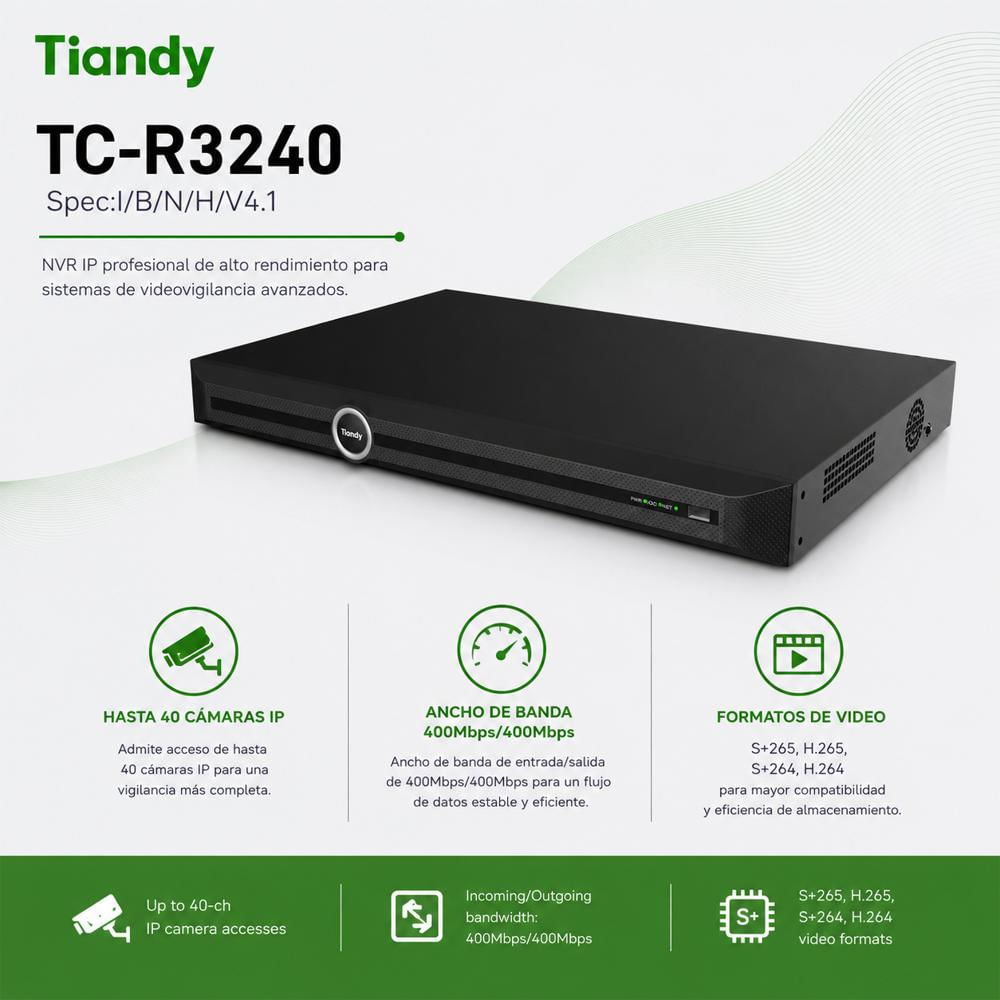 Nvr 40 Canales Ip 4K Para Cámaras De Seguridad img #2