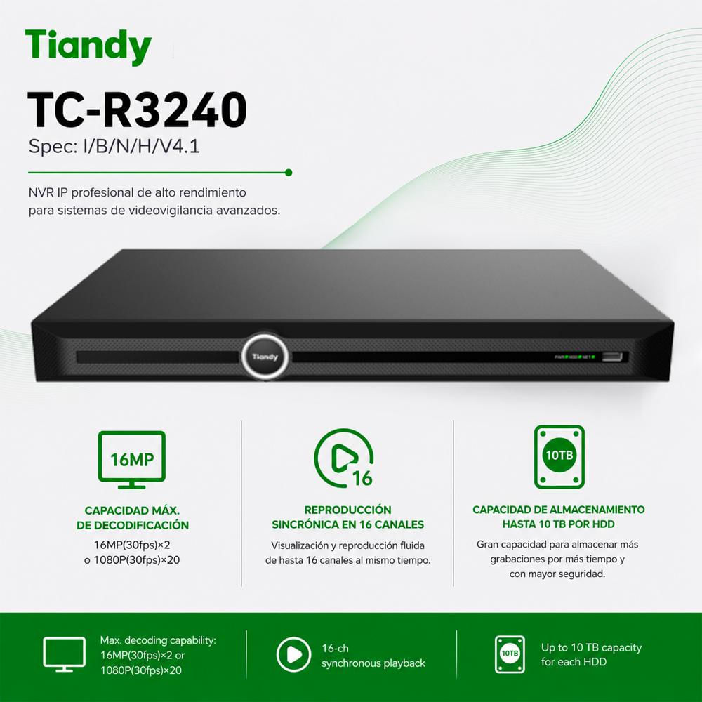 Nvr 40 Canales Ip 4K Para Cámaras De Seguridad img #3