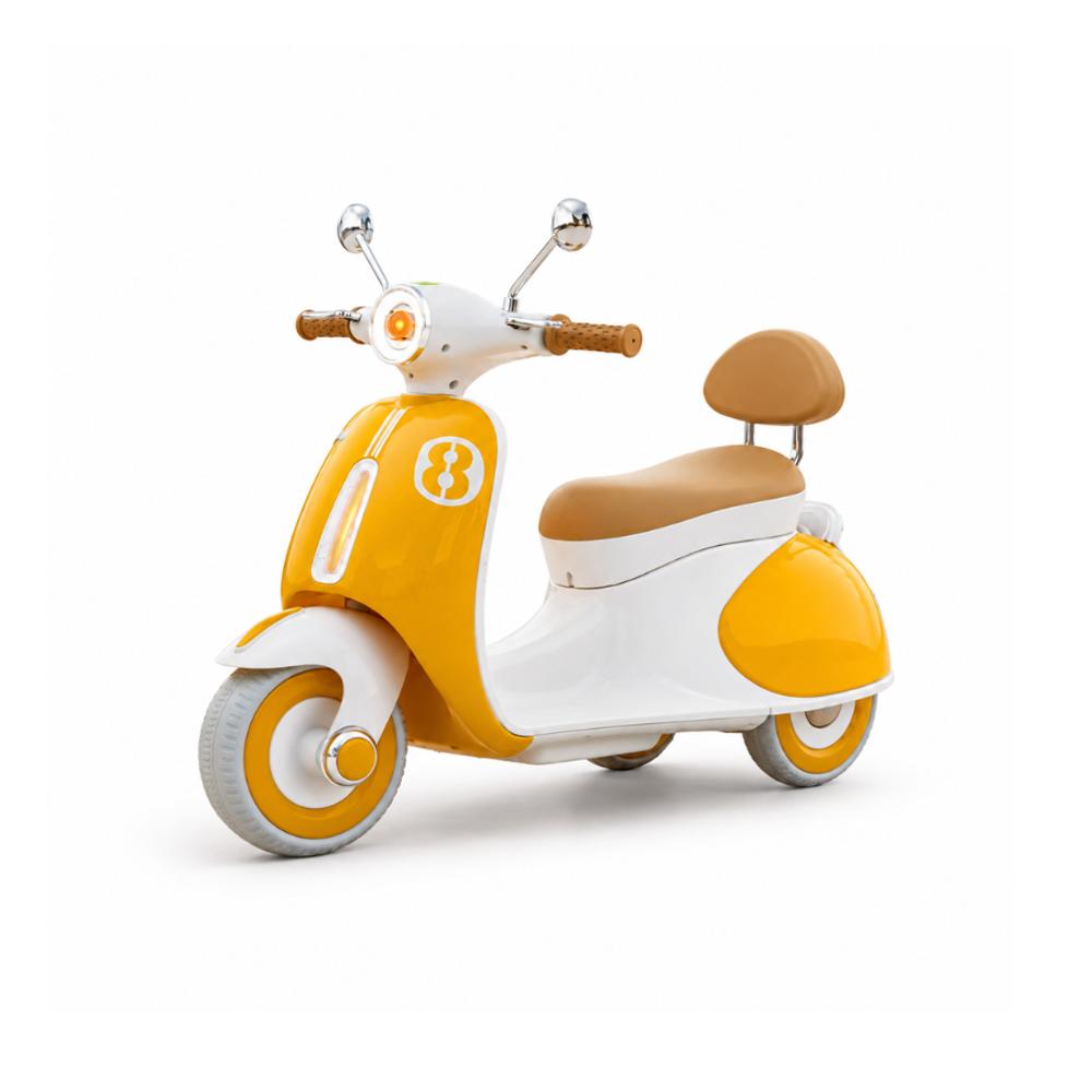 Mini Moto Eléctrica Infantil 3 Ruedas Vintage Amarillo img #2