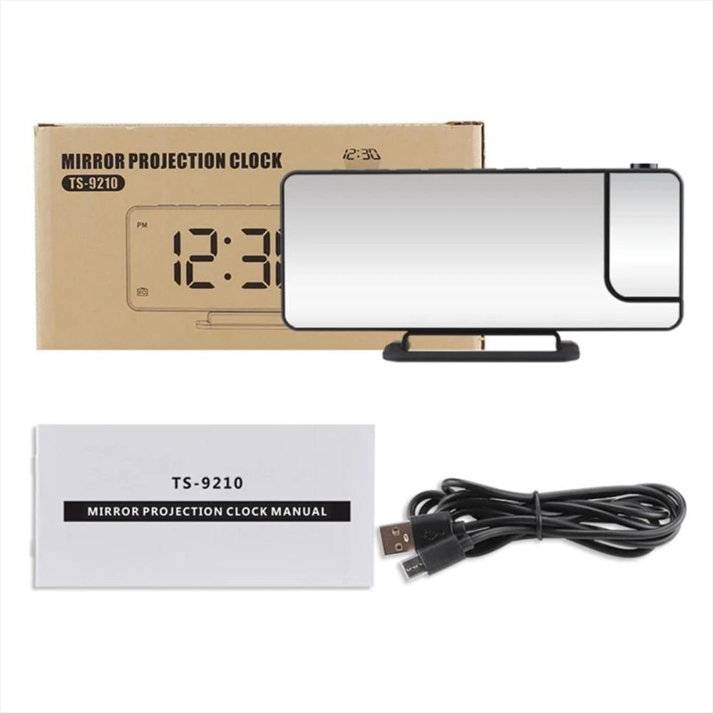 Reloj Digital De Proyeccion Con Alarma Temperatura Y Humedad Led Verde img #5