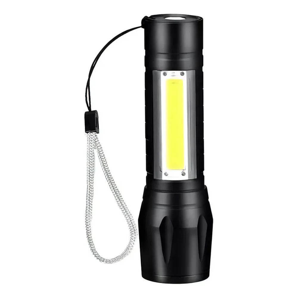 Linterna Tactica Led Recargable Usb Con Zoom Y Cuerpo De Aluminio img #4
