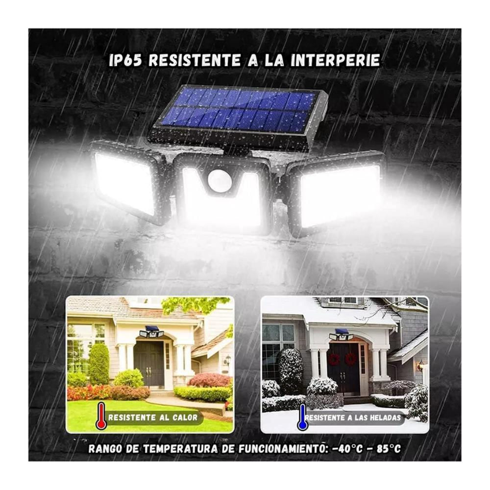 Lampara Solar Led 3 Secciones Ajustables Sensor Movimiento img #5