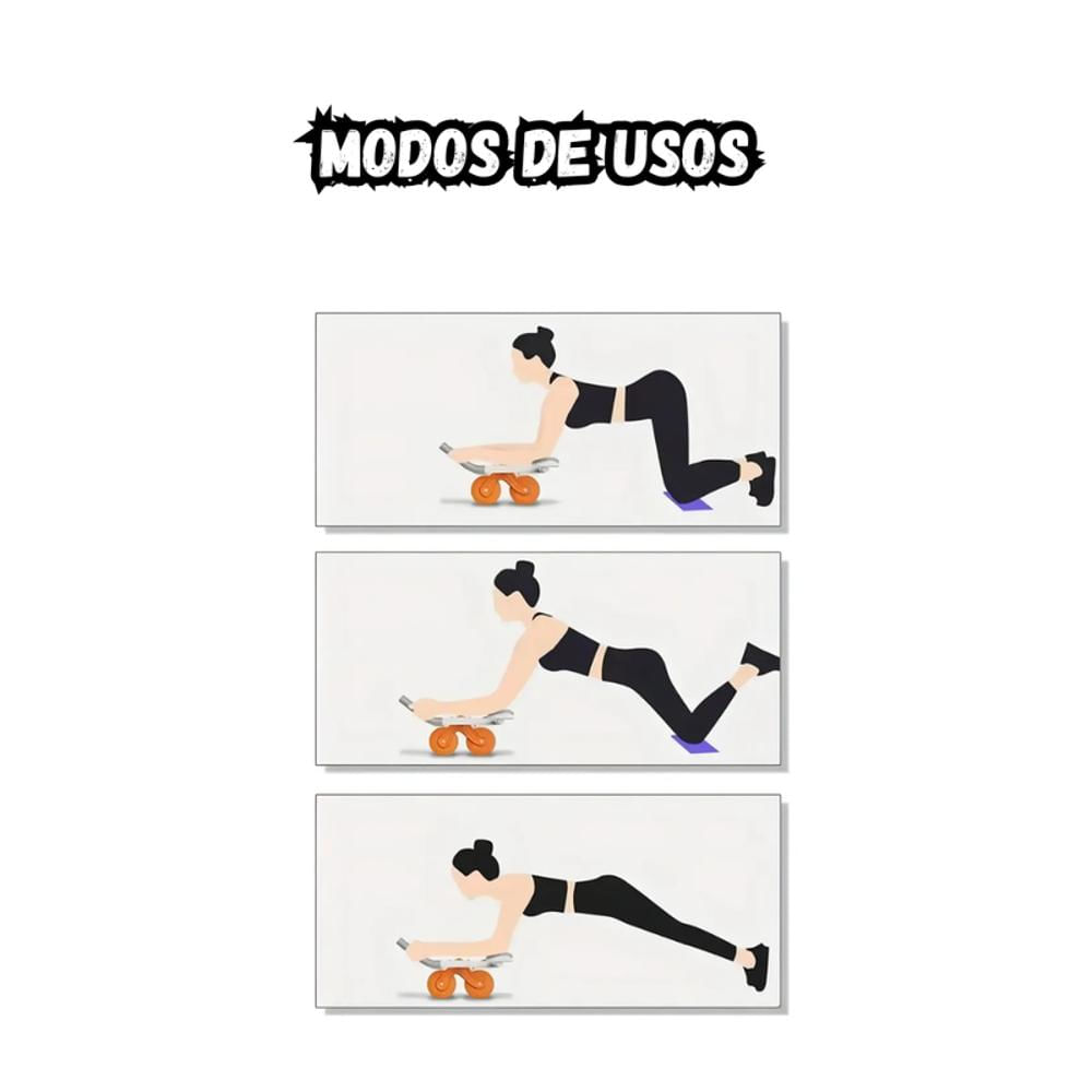 Rodillo Abdominal Doble Rueda Temporizador Ejercicio Casa img #4