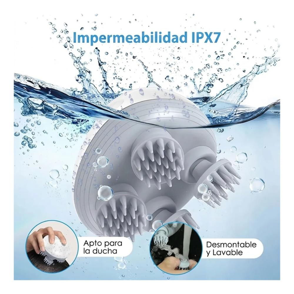 Masajeador Capilar Eléctrico Cabeza Corporal Ipx7 Recargable img #4