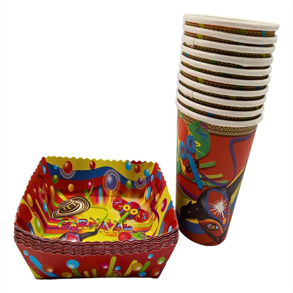 Kit 12 Vasos Platos Decorativos Carrera Carro Formula Promo img #2