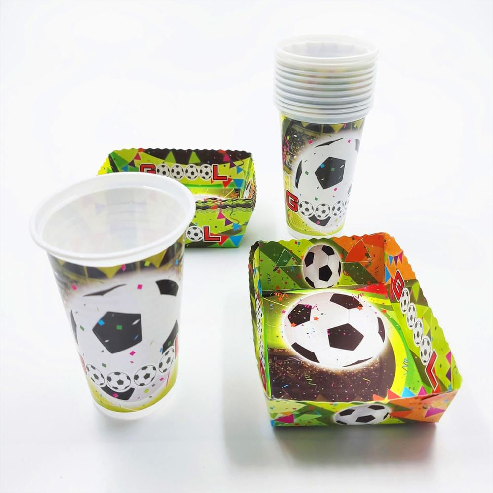 Kit 12 Vasos Platos Decorativos Futbol Comprar Oferta Envío img #2