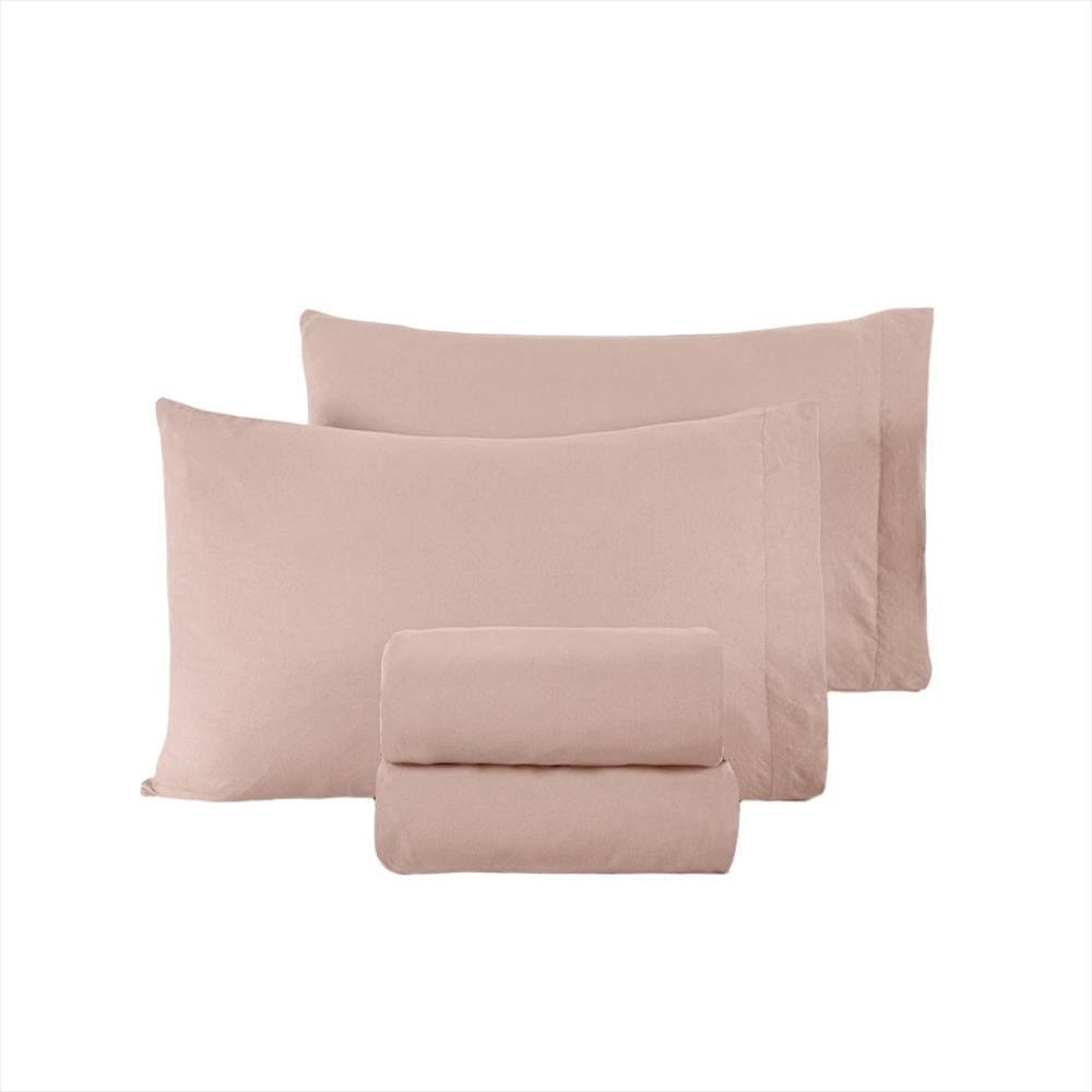 Sábanas Viasoft Washed Rosa, Para Cama Doble img #2
