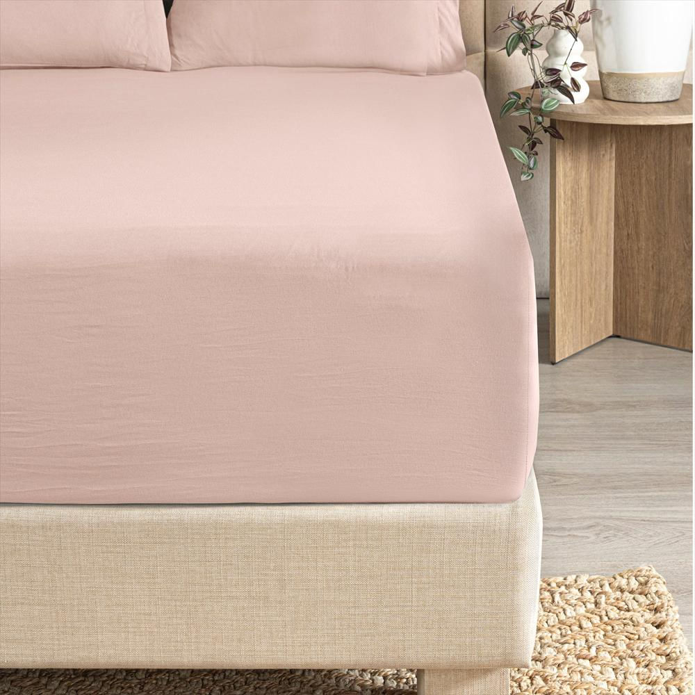 Sábanas Viasoft Washed Rosa, Para Cama Doble img #3