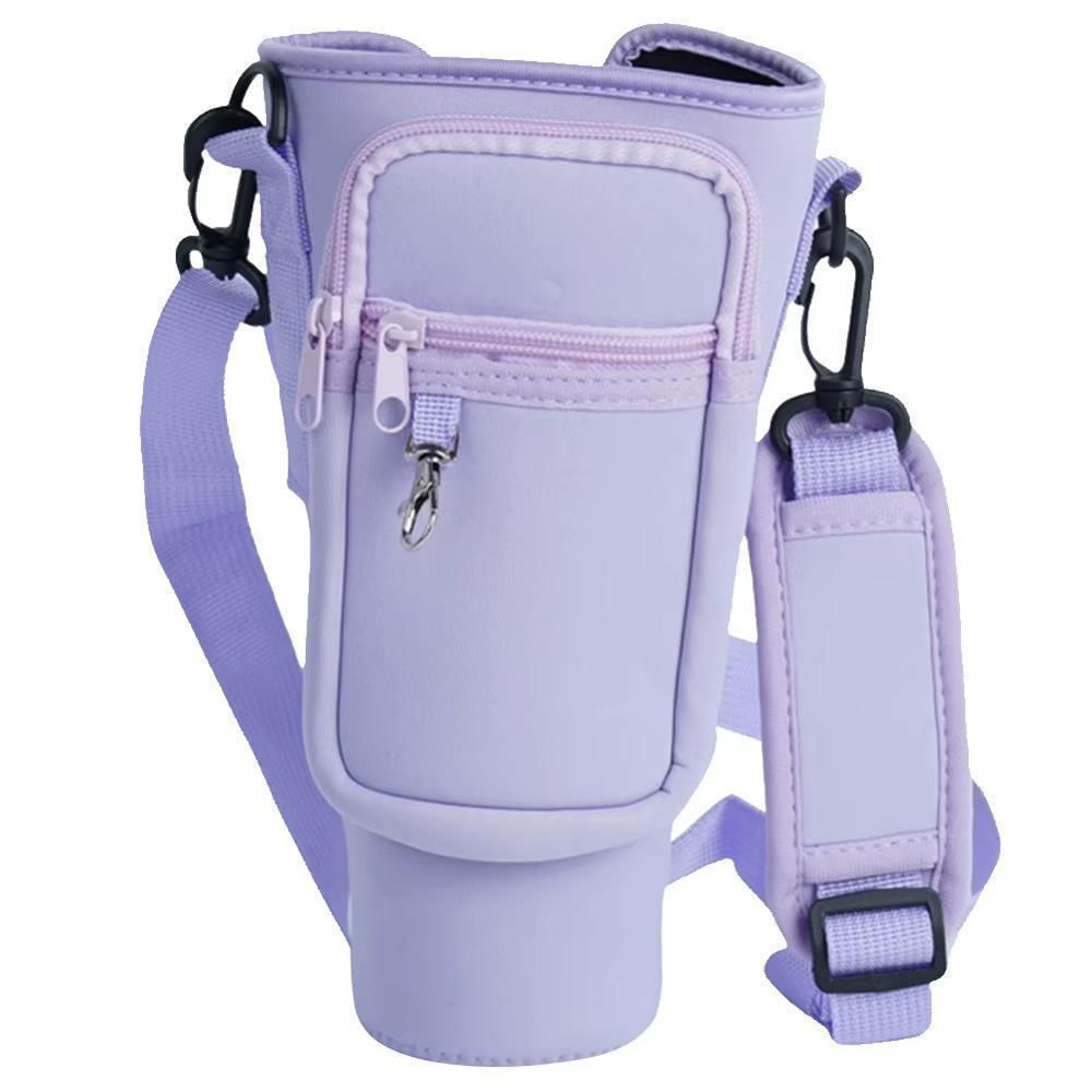 Bolso Estuche De Neopreno Para Termo Con Correa Ajustable Lila img #1