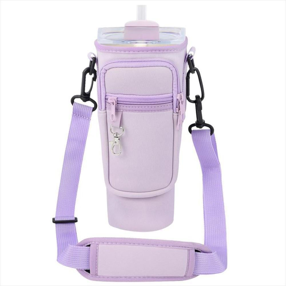 Bolso Estuche De Neopreno Para Termo Con Correa Ajustable Lila img #2