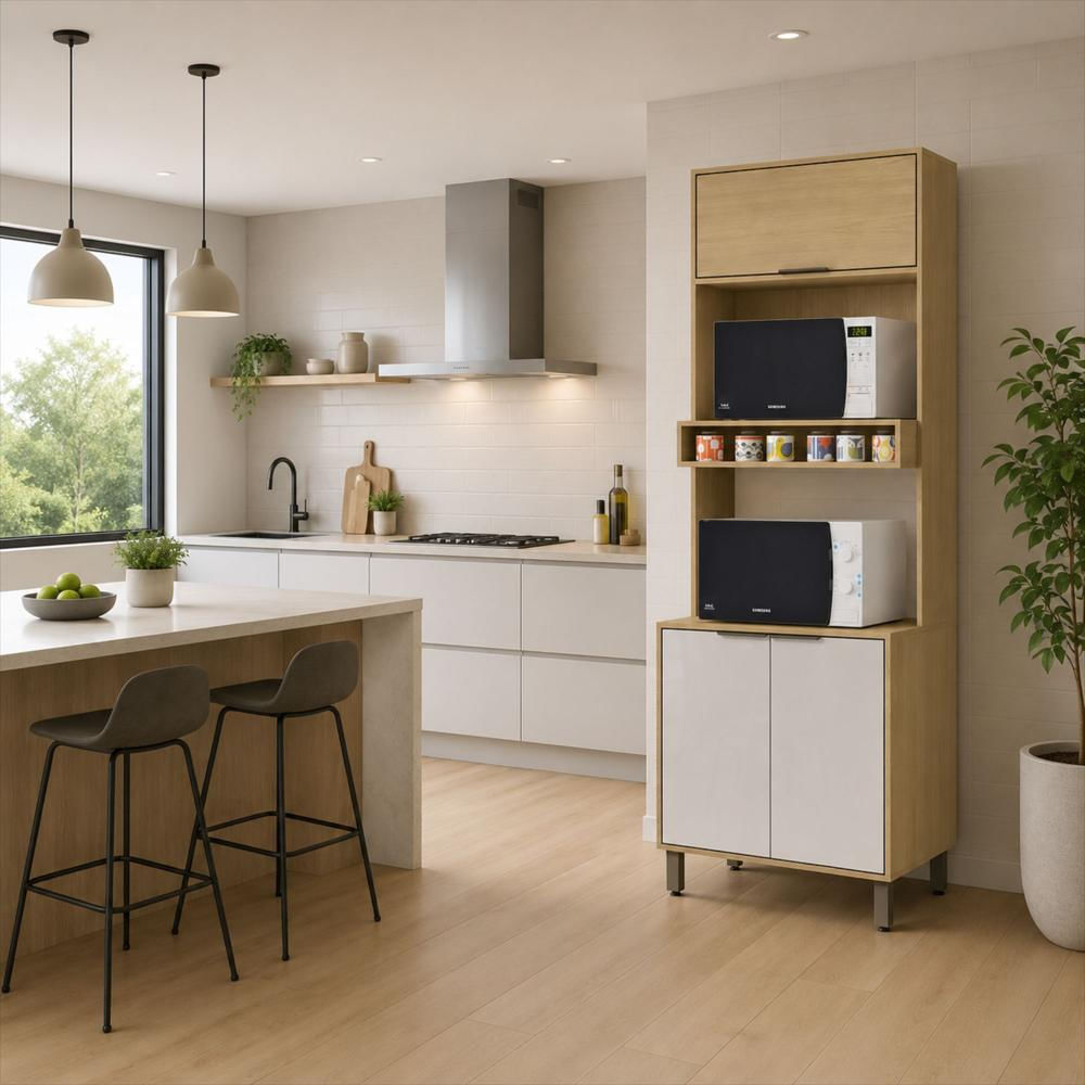 Gabinete De Cocina Sicilia Almendra Blanco img #2