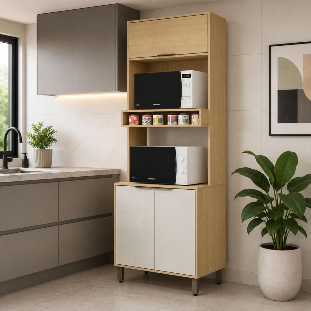 Gabinete De Cocina Sicilia Almendra Blanco img #3