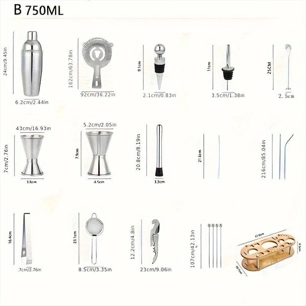 Set Coctelero 23 Piezas Para Barman img #2