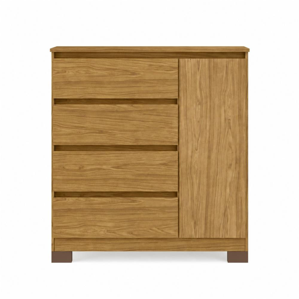 Cómoda 4 Cajones 1 Puerta Borneo Almendra img #1