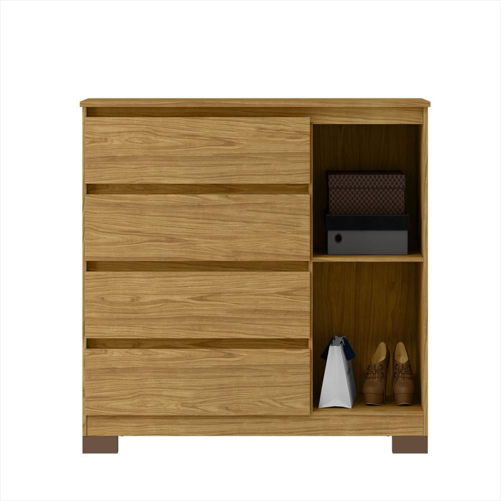 Cómoda 4 Cajones 1 Puerta Borneo Almendra img #4