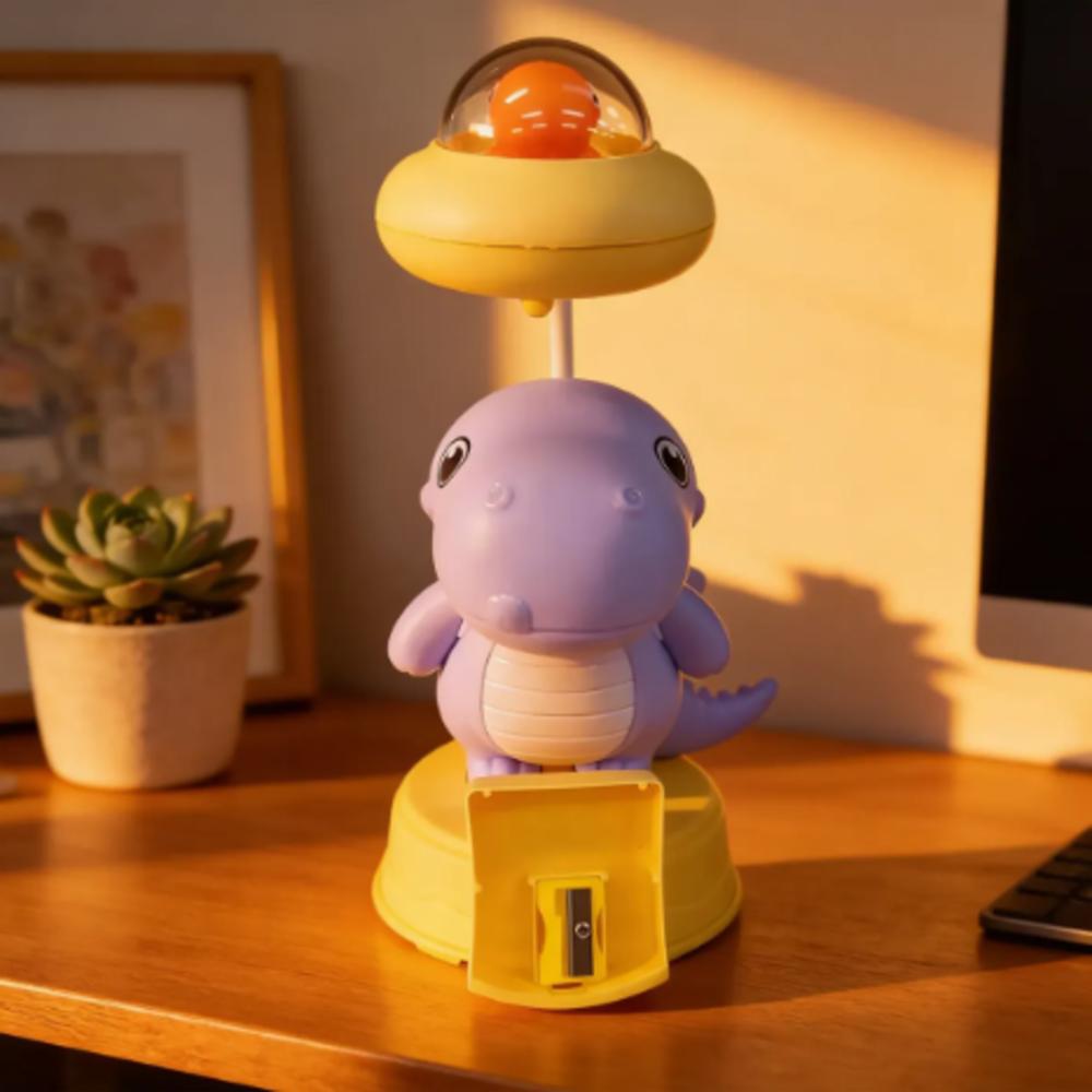 Lámpara De Mesa Luz Led Decorativa Recargable Dino img #2