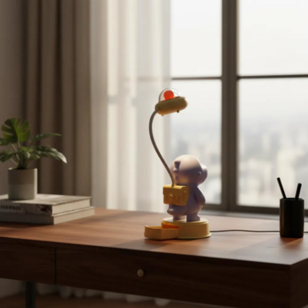 Lámpara De Mesa Luz Led Decorativa Recargable Dino img #3