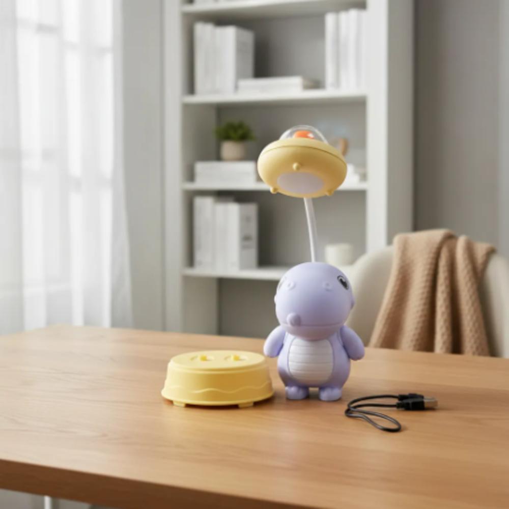 Lámpara De Mesa Luz Led Decorativa Recargable Dino img #4