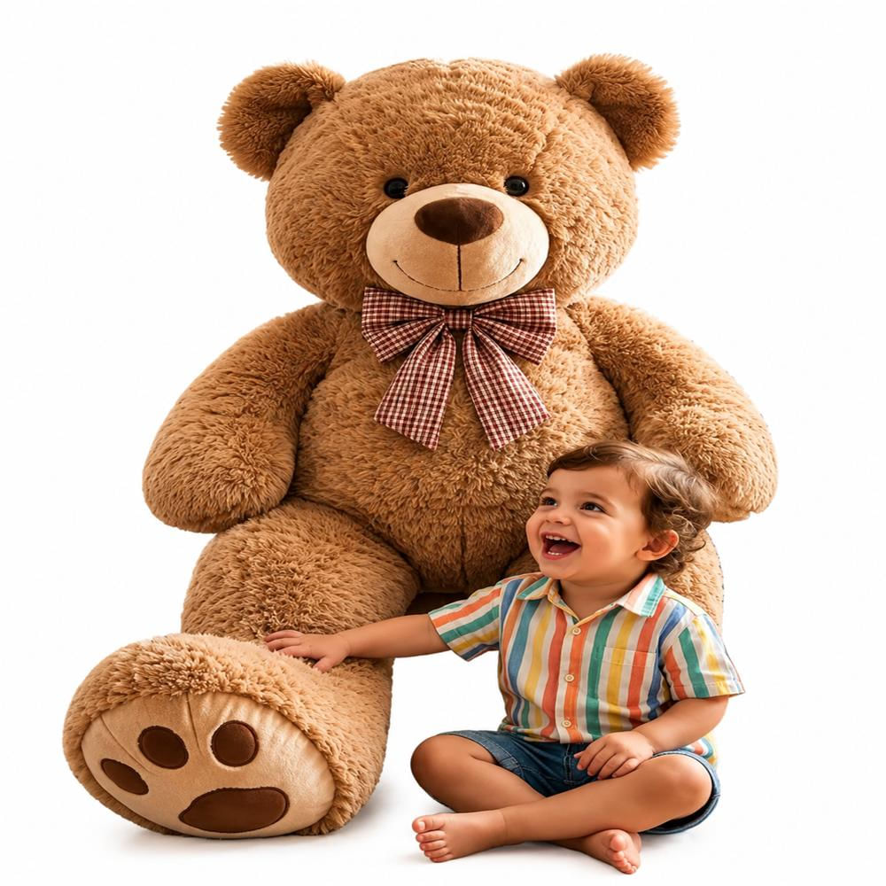 Oso De Peluche Extra Gigante Con Corbatín Marrón img #1