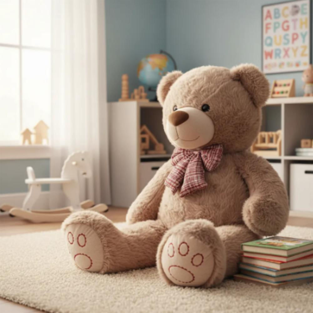 Oso De Peluche Extra Gigante Con Corbatín Marrón img #2