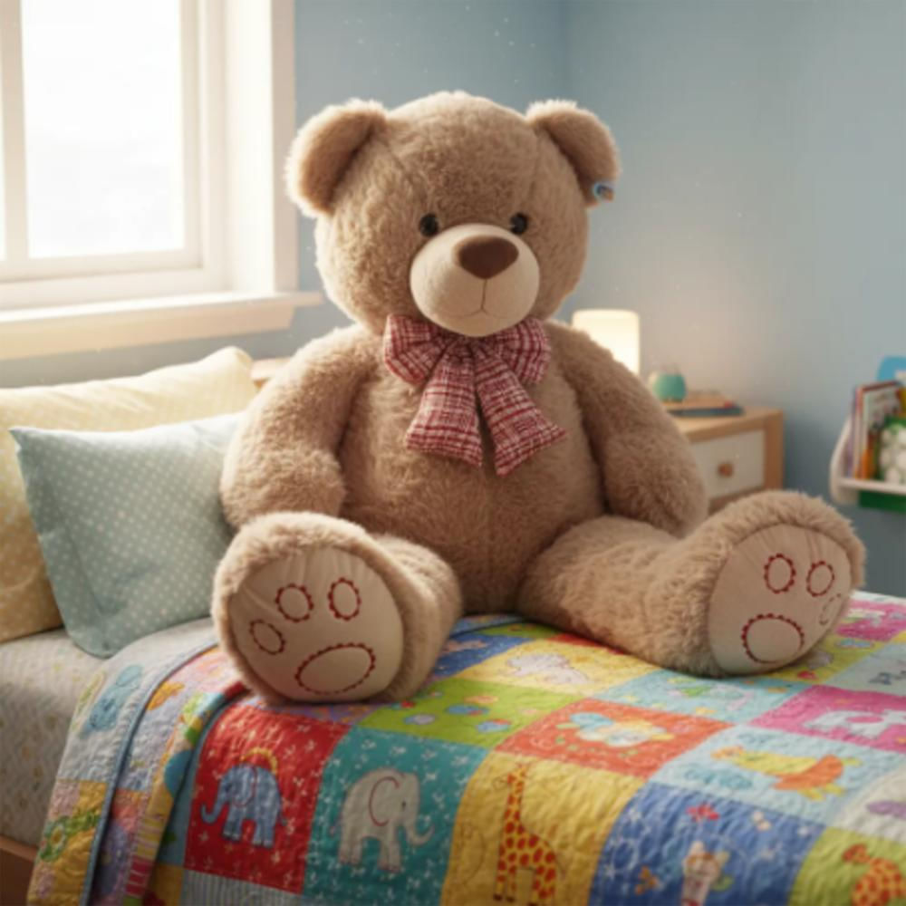 Oso De Peluche Extra Gigante Con Corbatín Marrón img #5