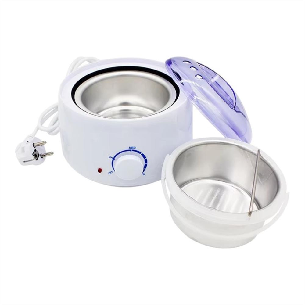 Olla Electrica Profesional Para Cera Depilatoria Con Perilla Ajustable Blanco img #4