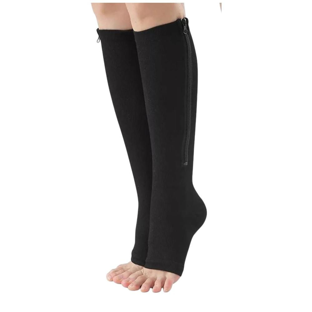Medias De Compresion Anti Varices Con Cierre Ajustable Unisex L/Xl Negra img #1