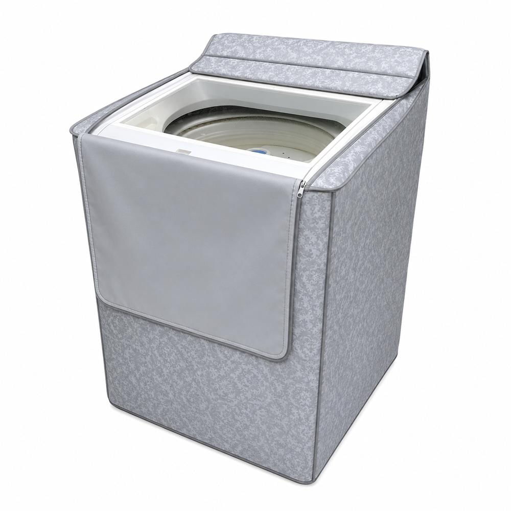 Forro Protector Impermeable Para Lavadora De Perilla Antipolvo 35/40Lb Gris img #1