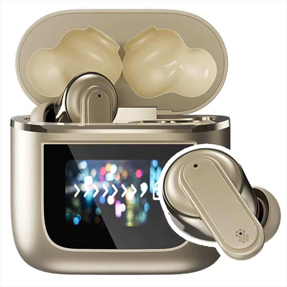 Audifonos Bluetooth Se60 Tws Con Pantalla Tactil Inalambricos Led Dorado img #1