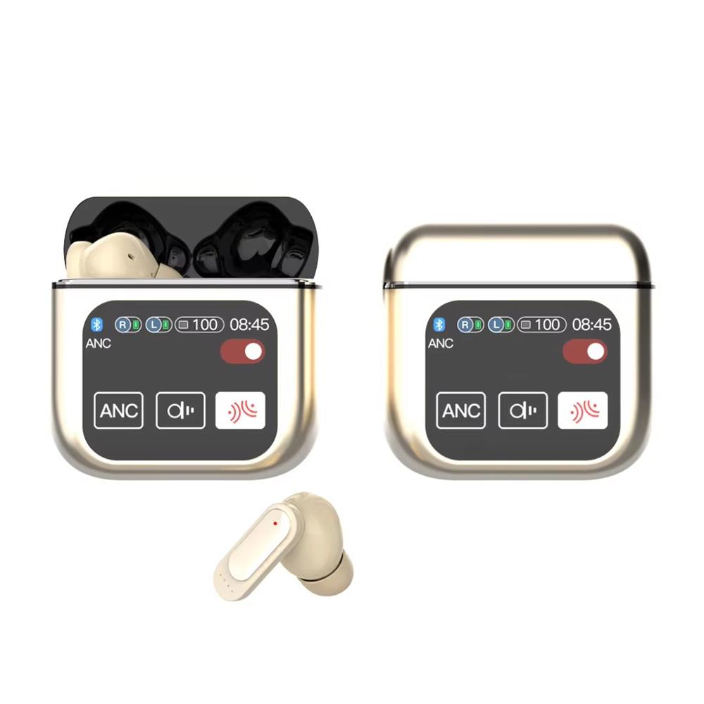 Audifonos Bluetooth Se60 Tws Con Pantalla Tactil Inalambricos Led Dorado img #2
