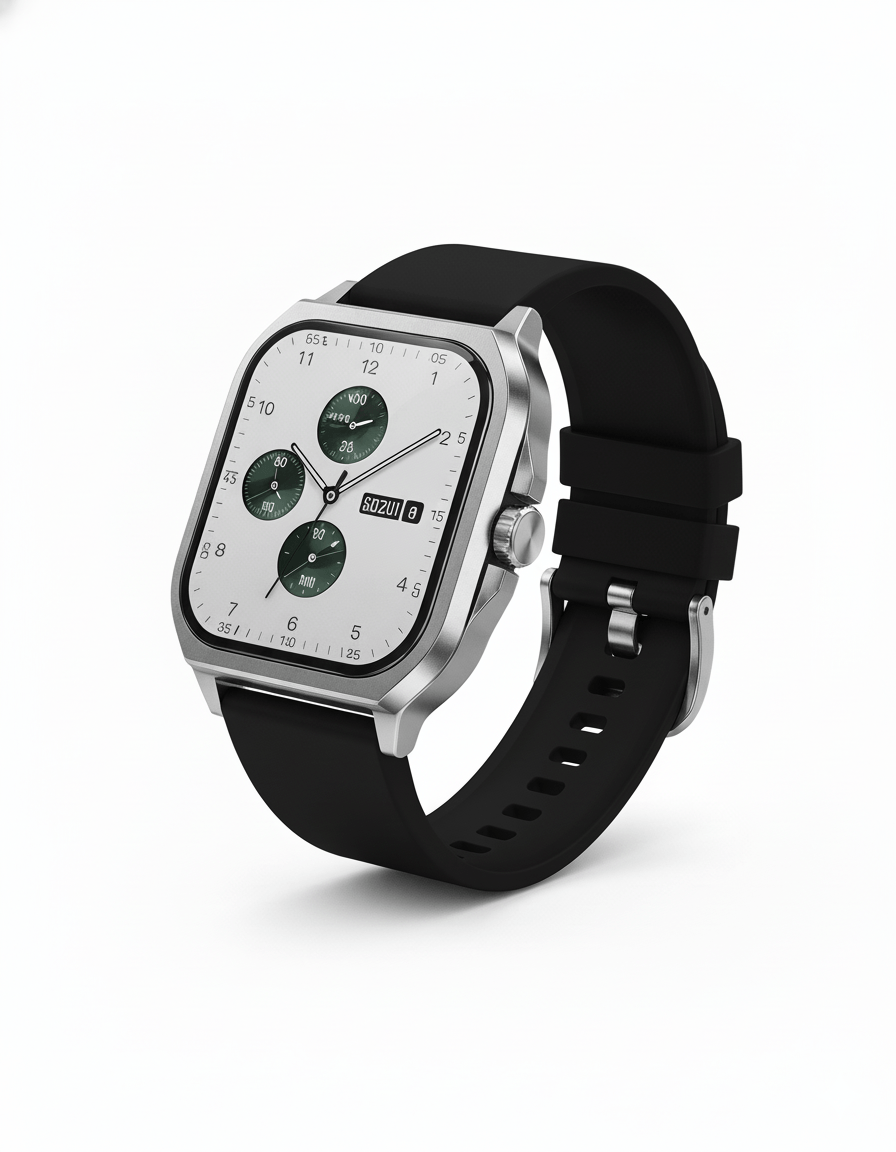 Smartwatch T-930 - Pantalla Grande AMOLED Diseño Robusto con Carga Inalambrica Negro