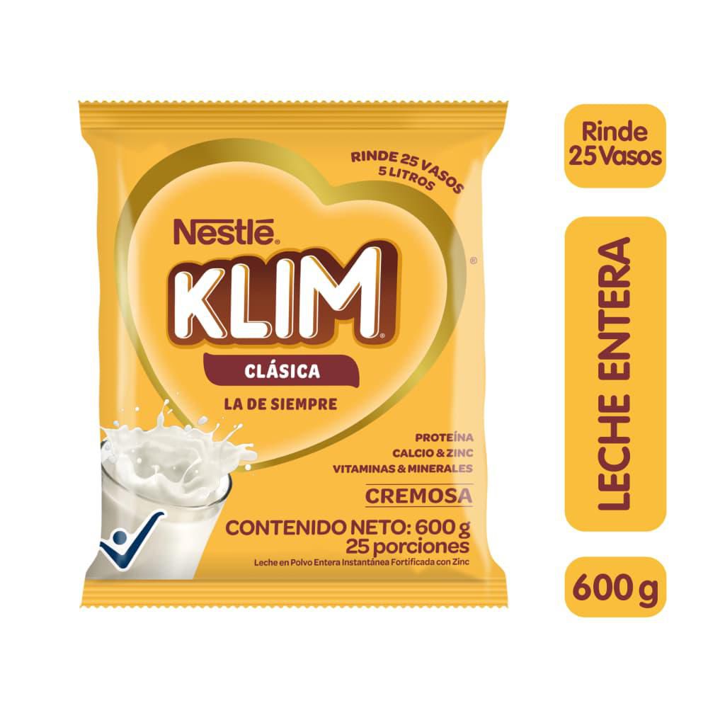 Leche KLIM en polvo entera (600  gr)