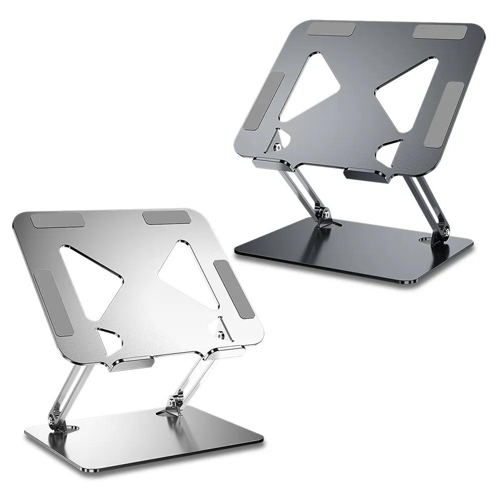 Soporte Base Acero Inoxidable Para Computador Y Tablet 2 Brazo Ajustable Plateado img #3