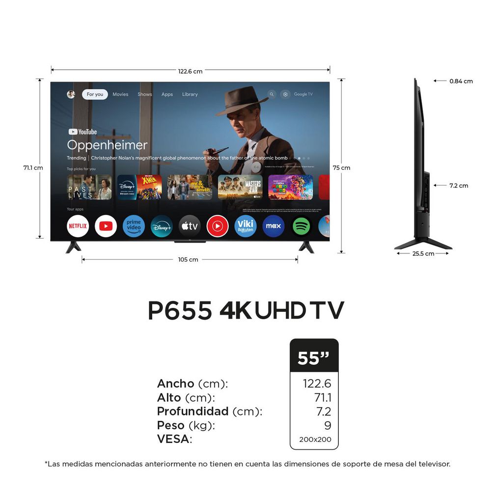 Televisor TCL 55 pulgadas LED Uhd4K Smart TV 55P655 img #2