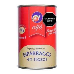 Espárragos ALFA en trozos vegetales en conserva (270 gr)