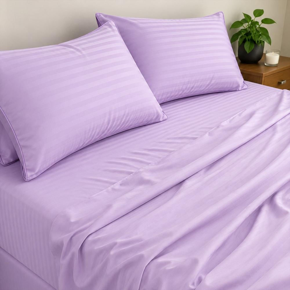 Sabanas Cama Sencilla Lila Calidad Premium