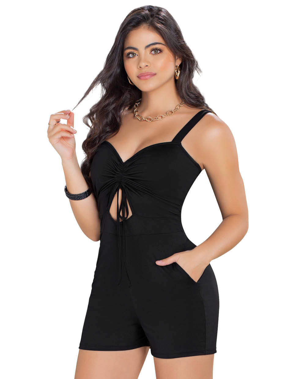 Enterizo Corto Exterior Negro Mp 91733