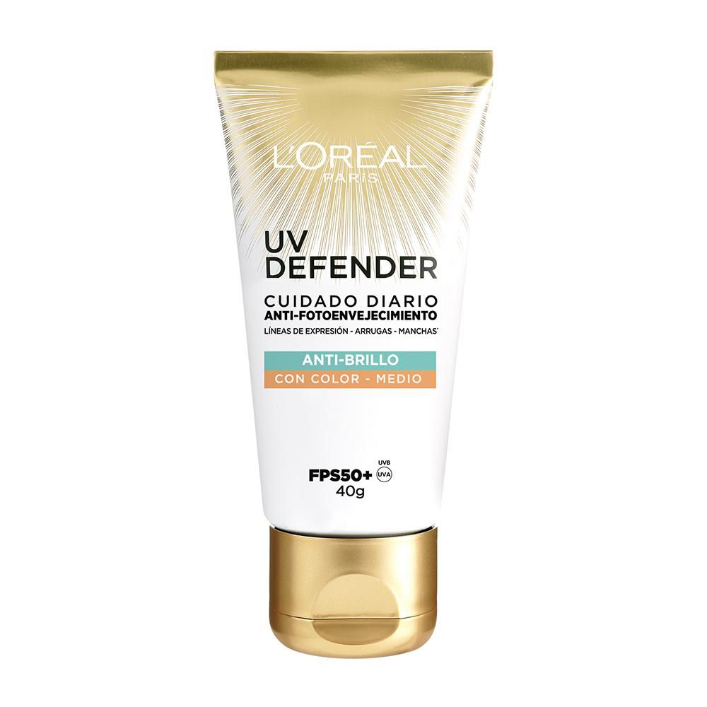 Protector solar LOREAL PARIS uv defender antibrillo color (40  gr) img #2