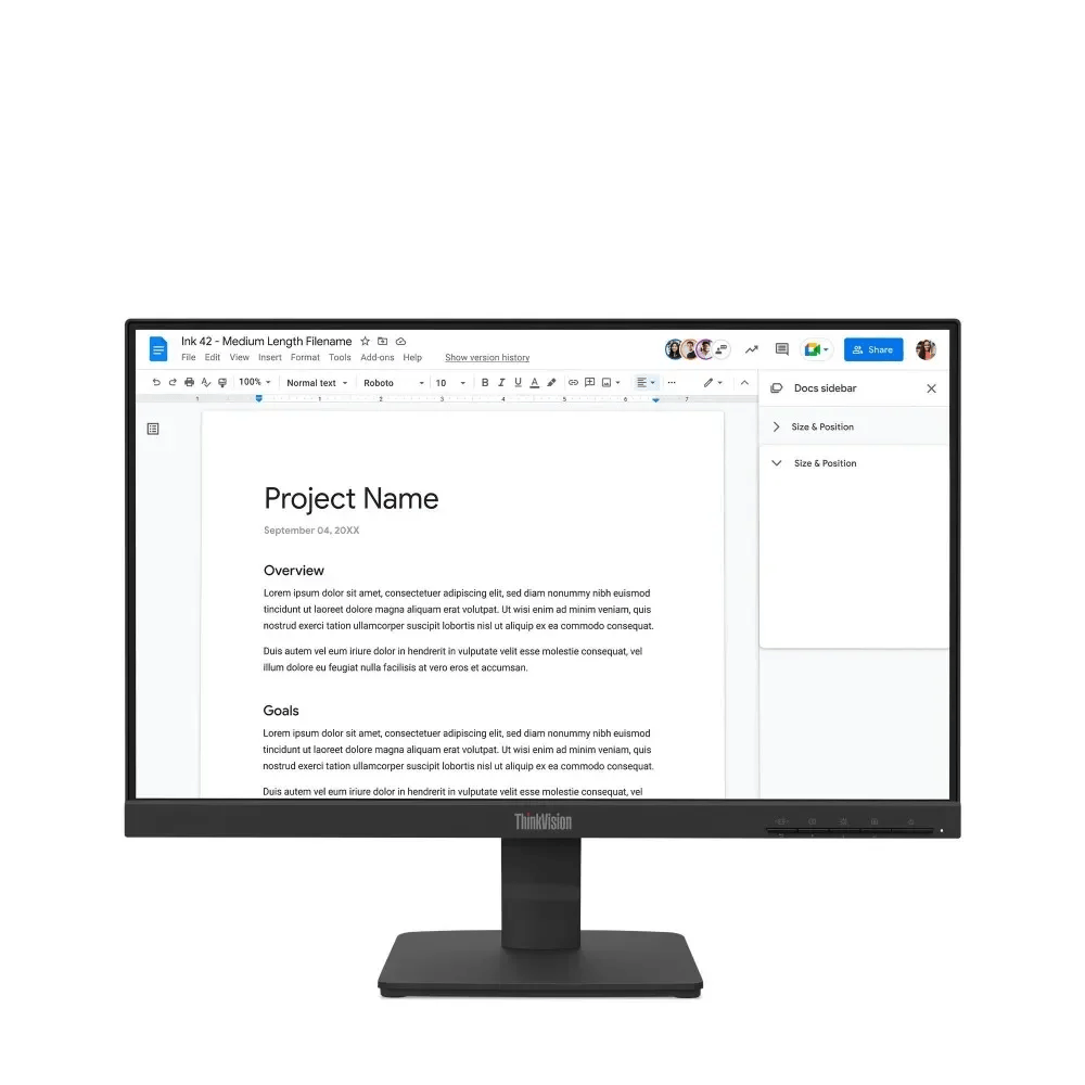 Monitor Lenovo 22" S22-4e Fhd Ips Hdmi Vga 100hz 4ms