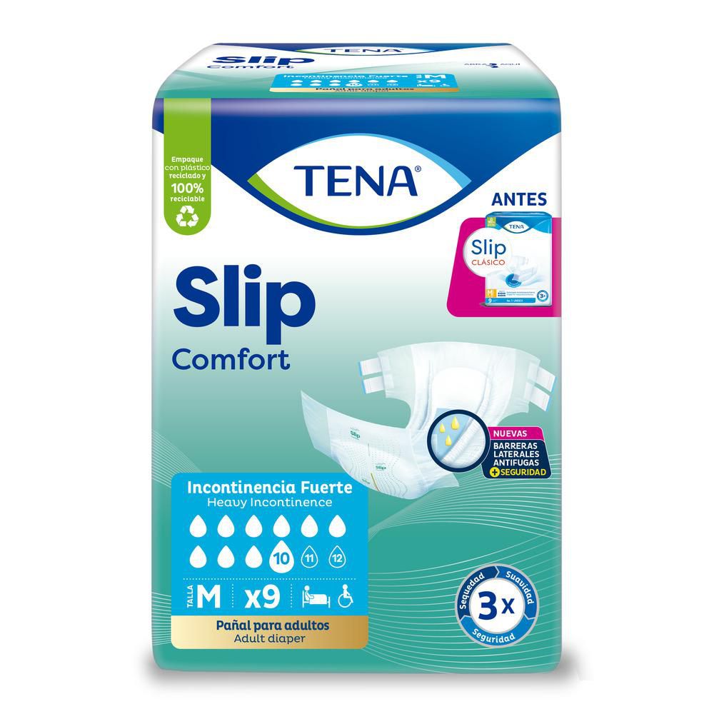 Pañales para adultos Tena slip comfort M (9 und)